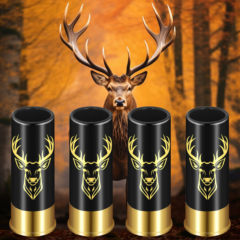 4 Deer Heads 1.5 Ounces - Reusable High-quality Plastic Bullet Cup
