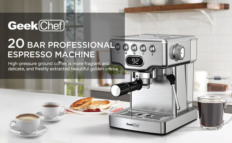 Geek Chef Espresso Machine, 20 Bar