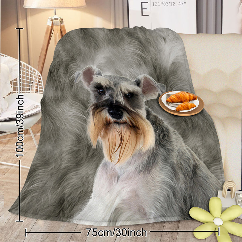 Schnauzer Flannel Blankets Cozy Blanket