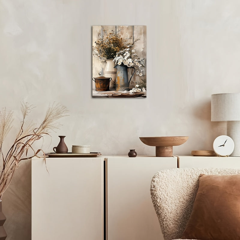1 Piece Framed Wooden Canvas Painting