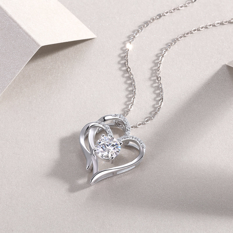 Heart To Heart - A Fashionable And Luxurious Diamond Jewelry Pendant Set