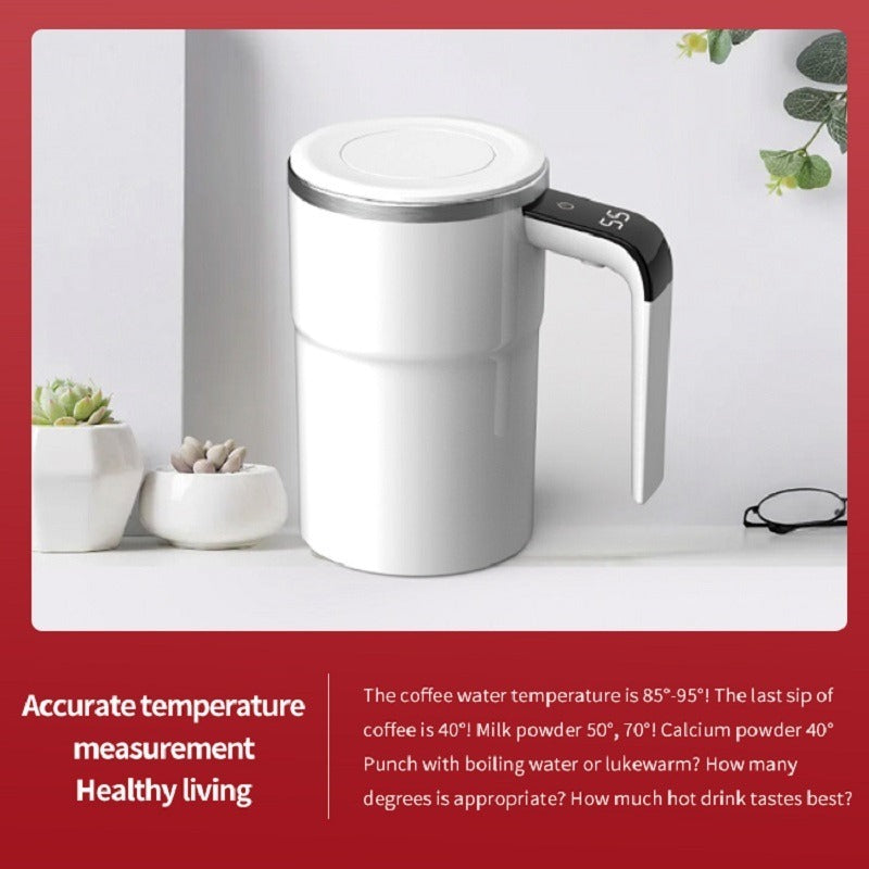 Automatic Coffee Stirring Cup, Stainless Steel Self-stirring Coffee Cup With Lid
