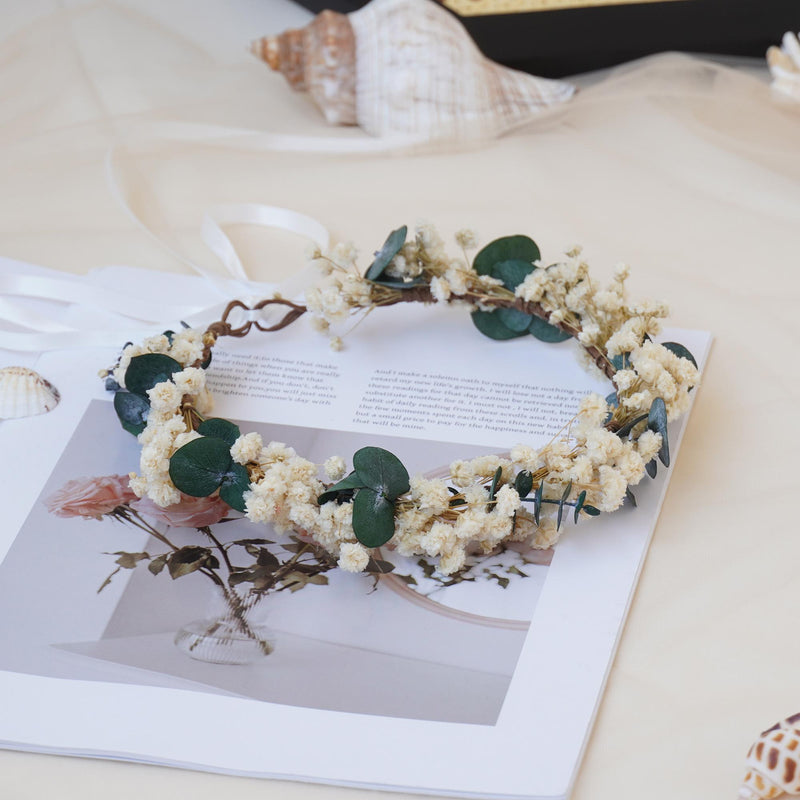 Gypsophila Crown, Dried Flower Crown