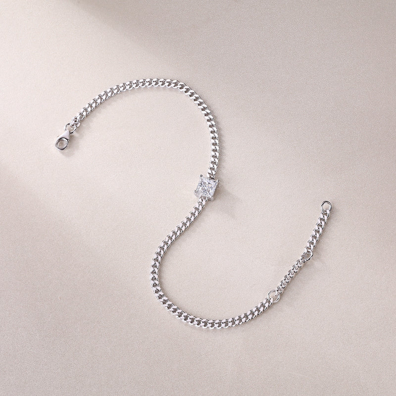 Resolute Luxury Fashion Mossan Diamond S925 Silver Bracelet