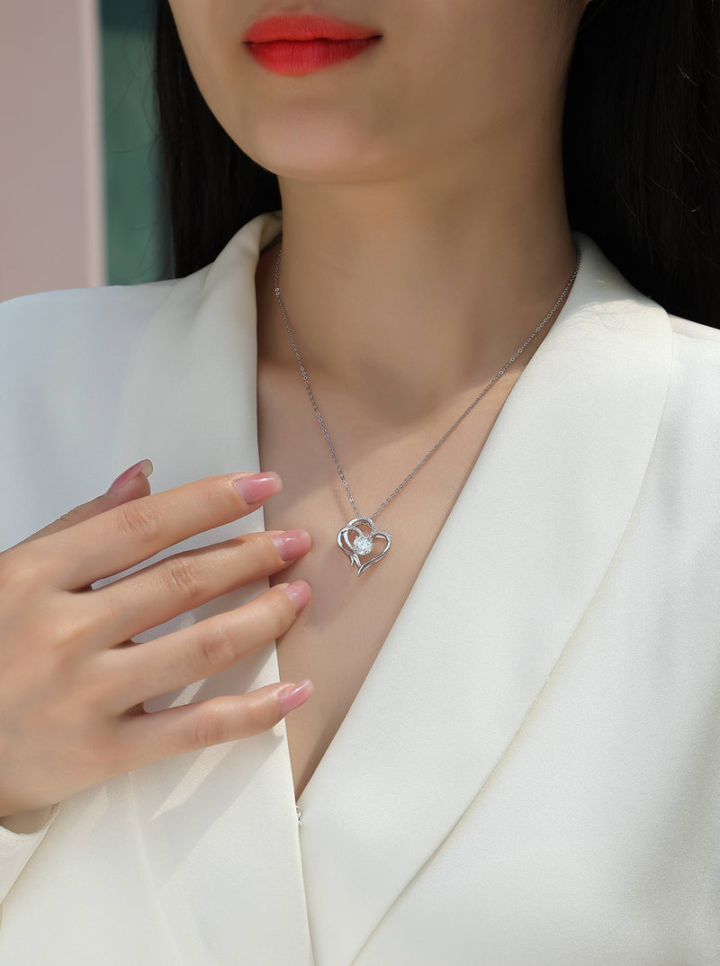 Heart To Heart - A Fashionable And Luxurious Diamond Jewelry Pendant Set