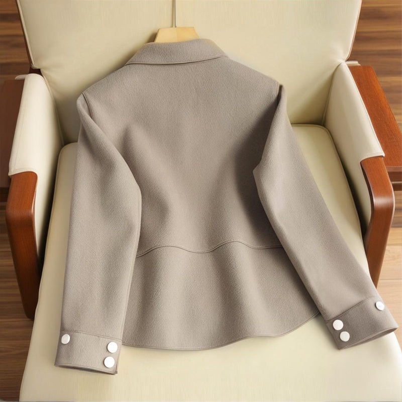 Elegant Women's Single-Breasted Raglan Sleeve Coat