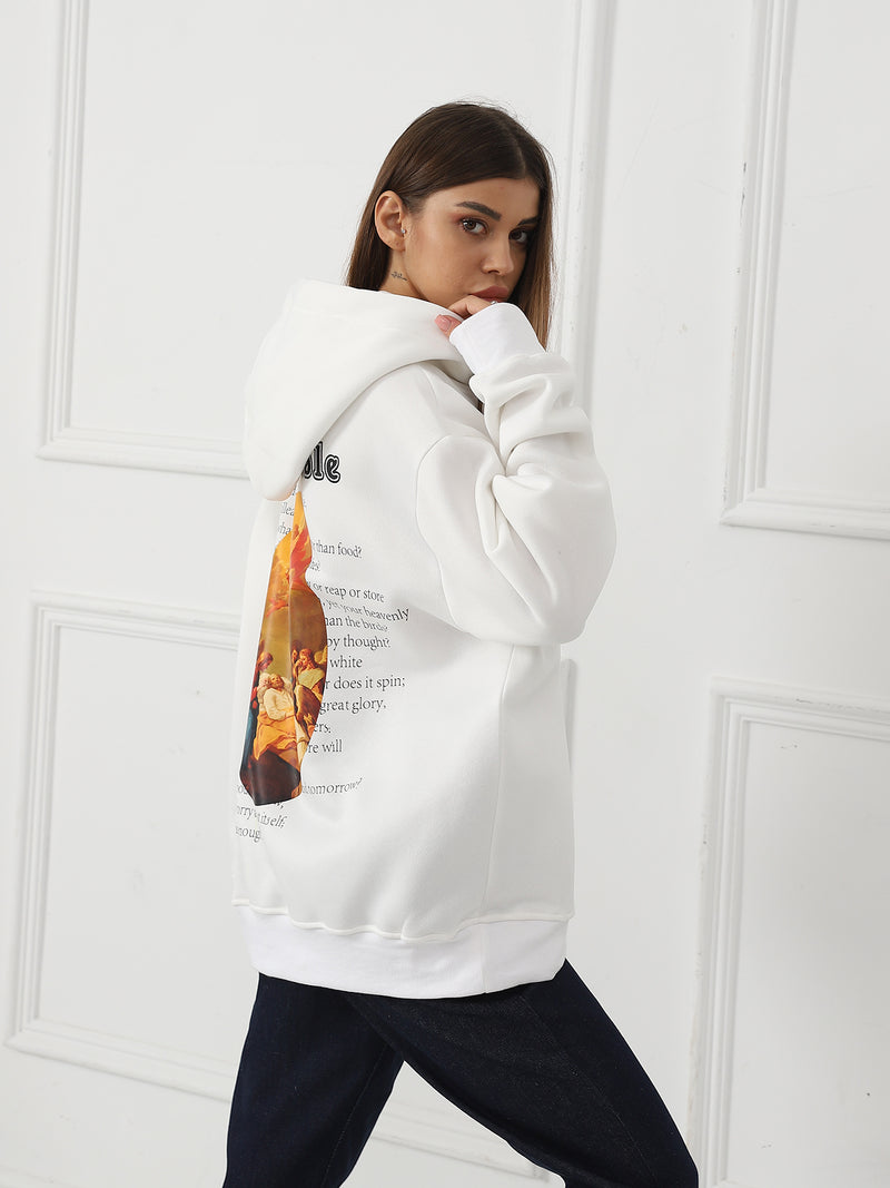 Women's Fashionable Casual Printed Hoodie
