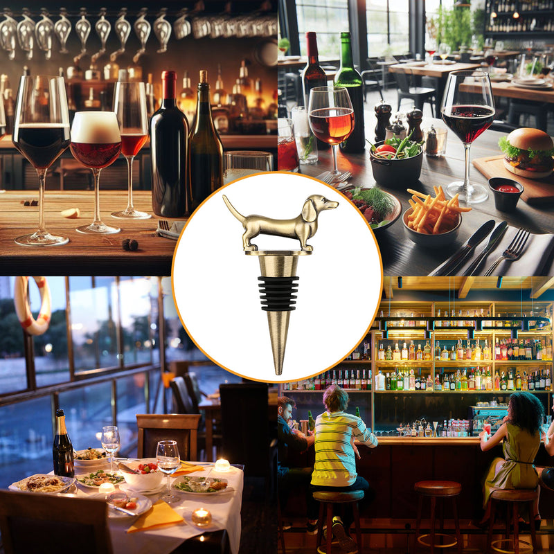 A Dachshund-shaped Red Wine Stopper