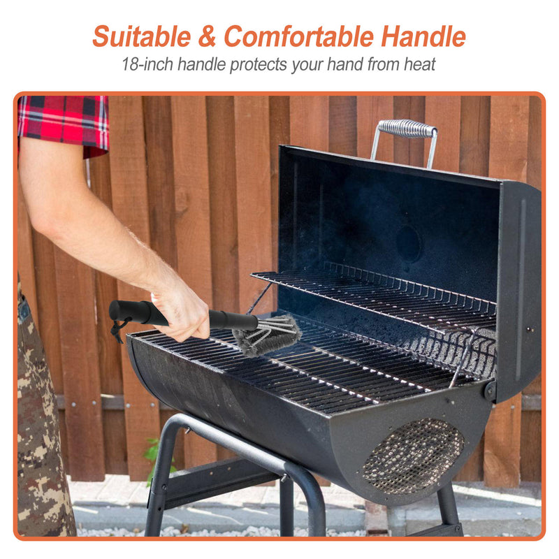 1 Set BBQ Grill Cleaning Brush Stainless Steel Barbecue Cleaner