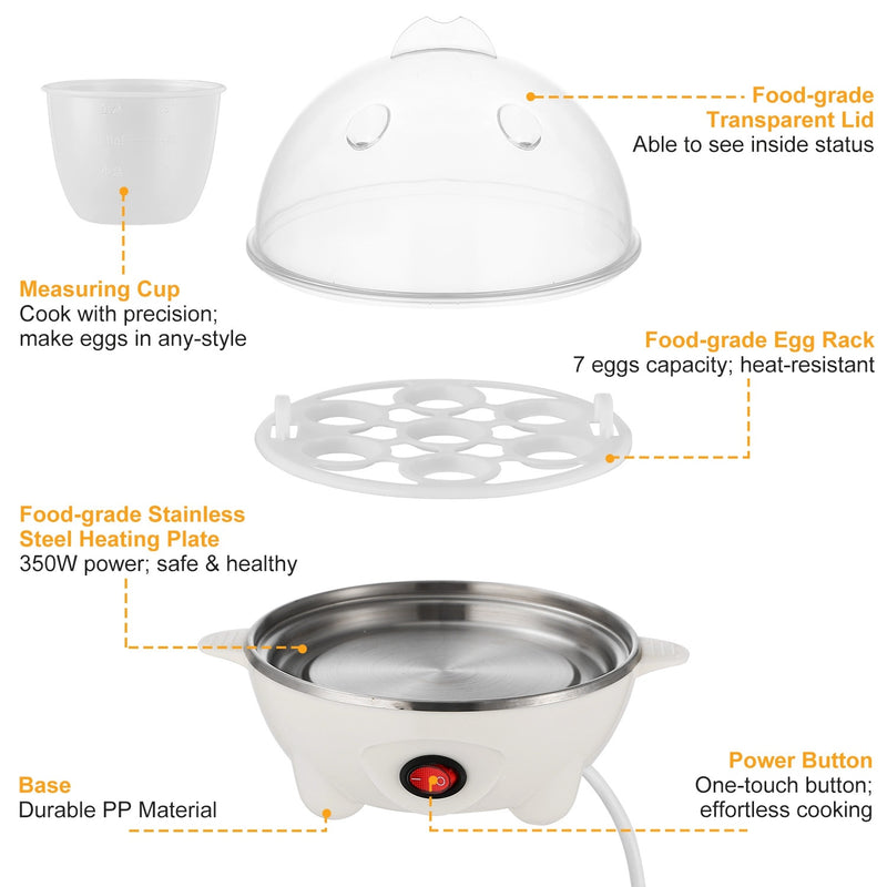 1Pc Electric Egg Cooker 7-Capacity Hard-Boiled Egg Maker