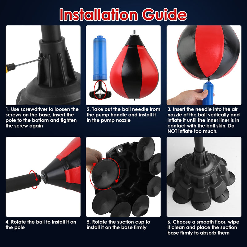 Punching Bag With Stand Free Standing Boxing Ball