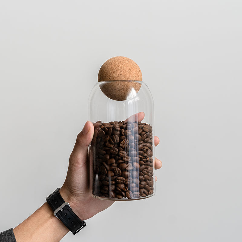 1 SET Storage Ball Jar, Glass Tea Jar, Minimalist Cork Jar