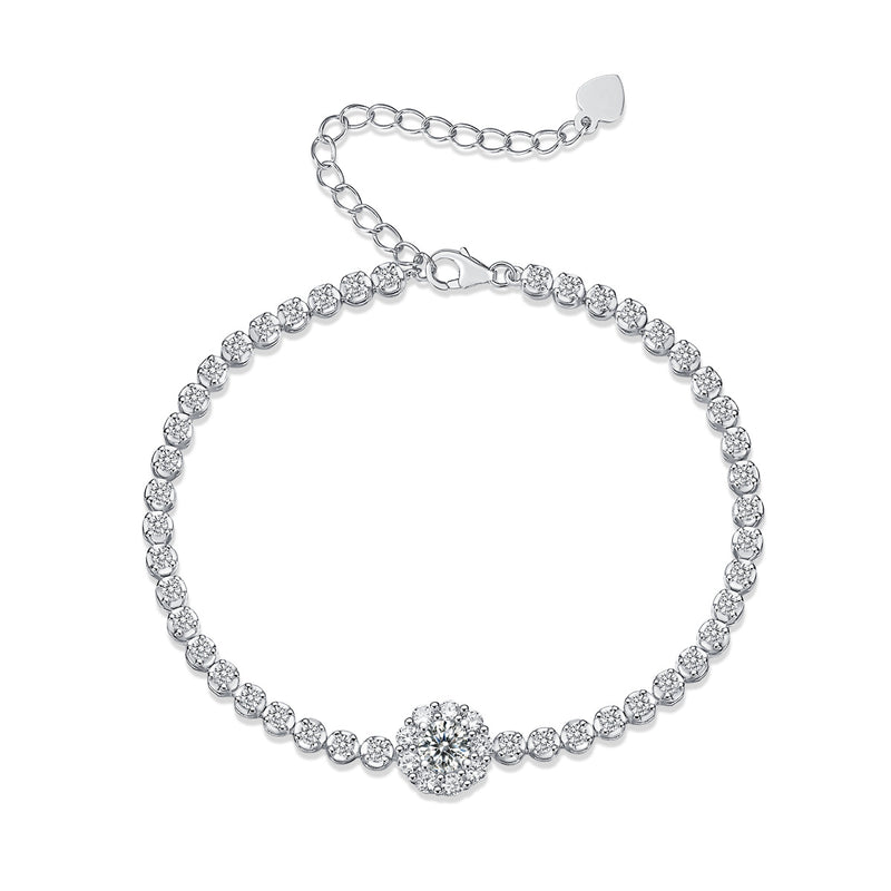 The Bridge Of Magpies Luxury Fashion Mosan Diamond Silver Jewelry Comparable To Natural Diamond Bracelet