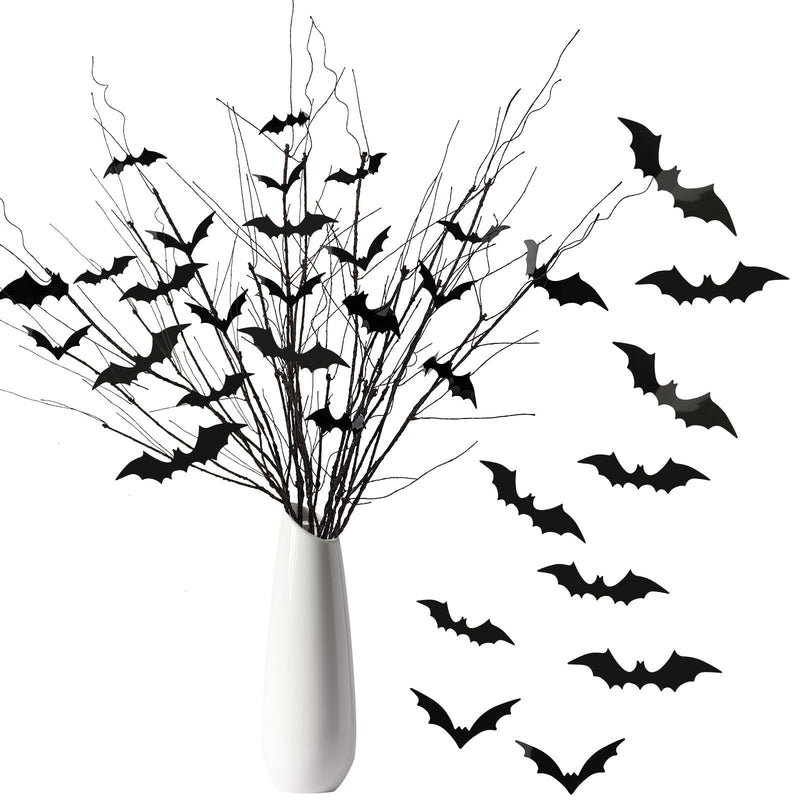 Curly Willow Branches 29.5 Inch Artificial Bendable Stems Black Branches