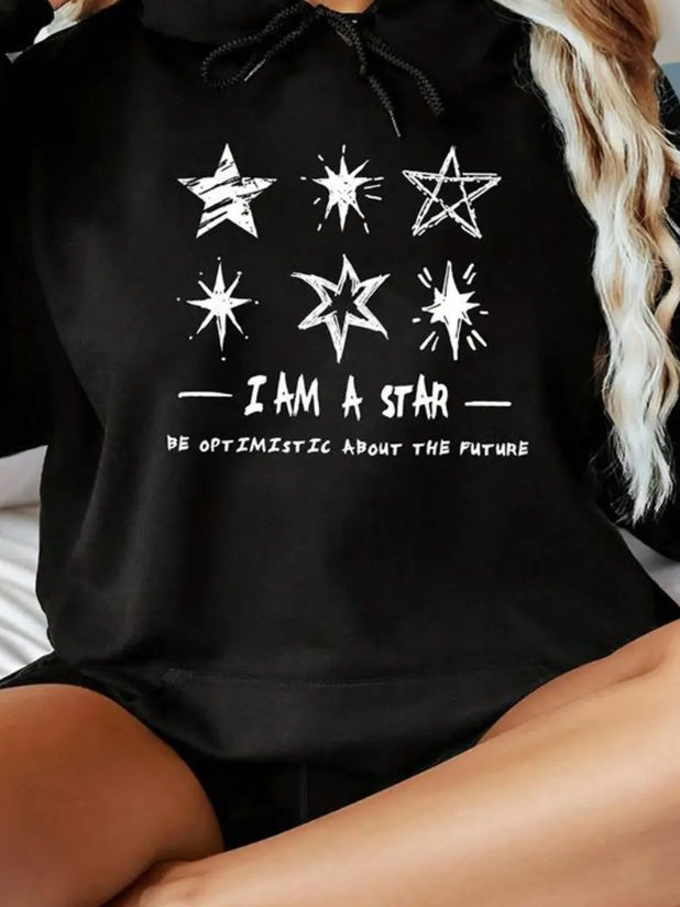 Women's Hoodie With Fashionable Printed Hoodie
