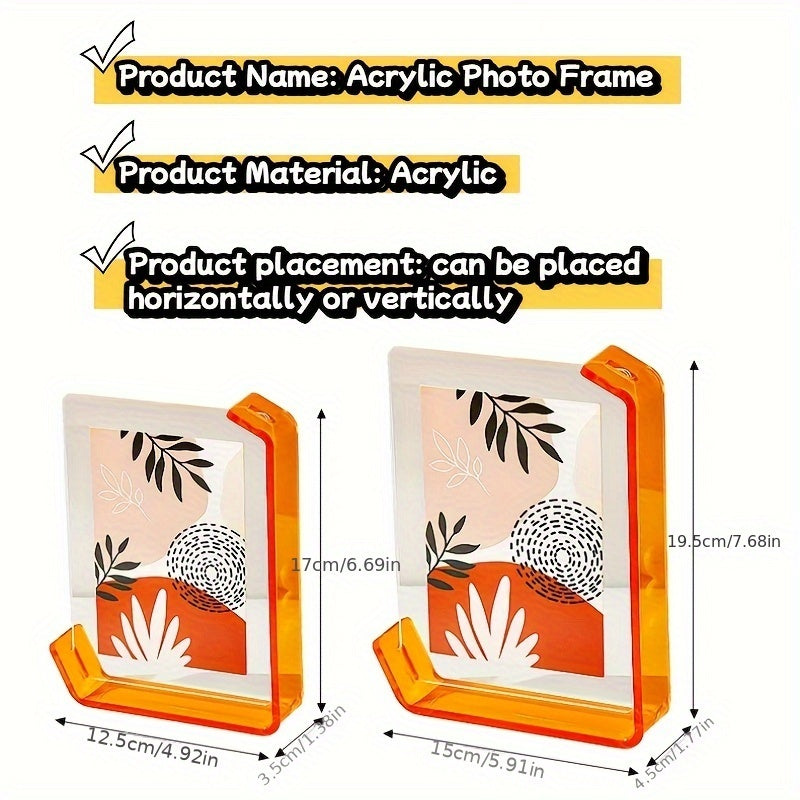 4x6 Inch Colorful Acrylic Photo Frame Box
