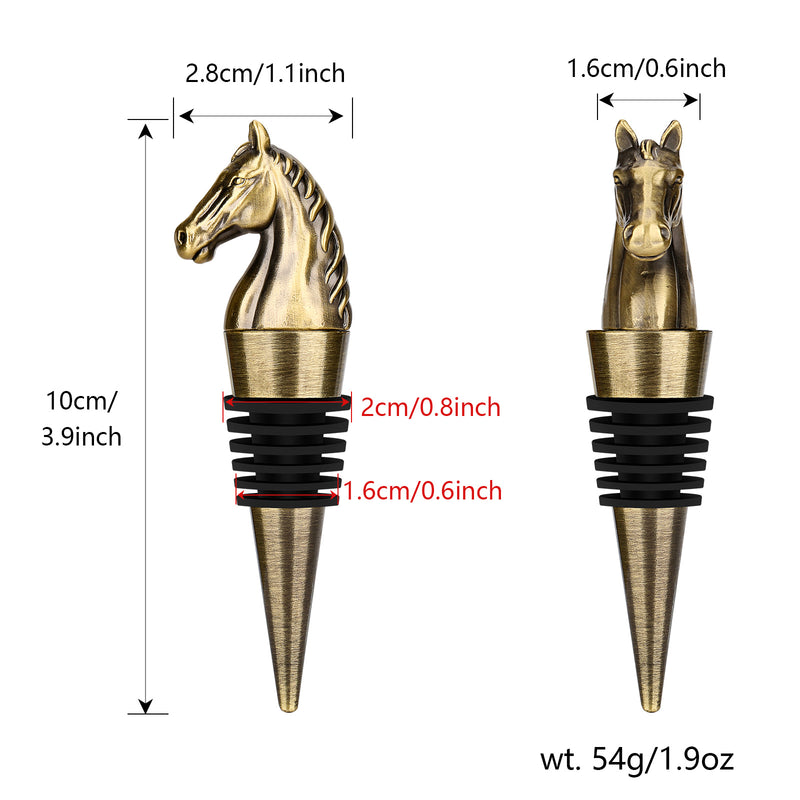 Luxury Horse Head Wine Bottle Stopper Animal-shaped Wine Stopper For Preserving Red Wine