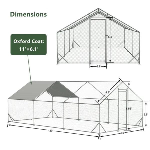 Large Metal Chicken Coop