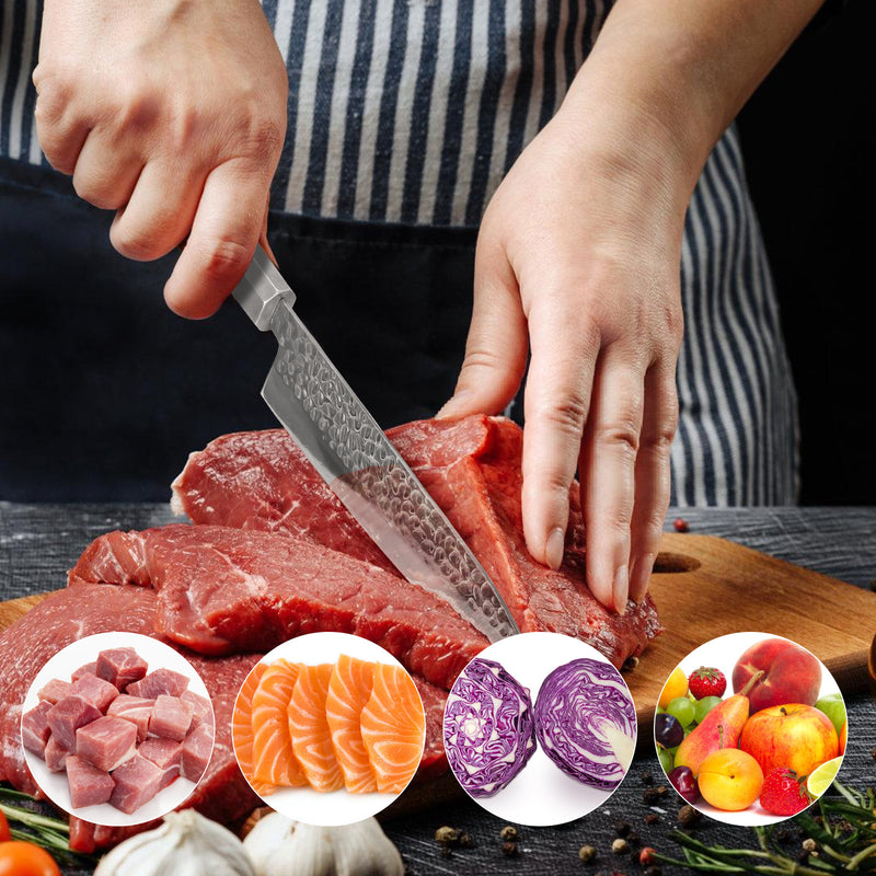 Japanese Chef Knife - 8 Inch Professional Chef's Knife Ultra Sharp Kitchen Knife Japanese 9-Layers VG-10 Clad
