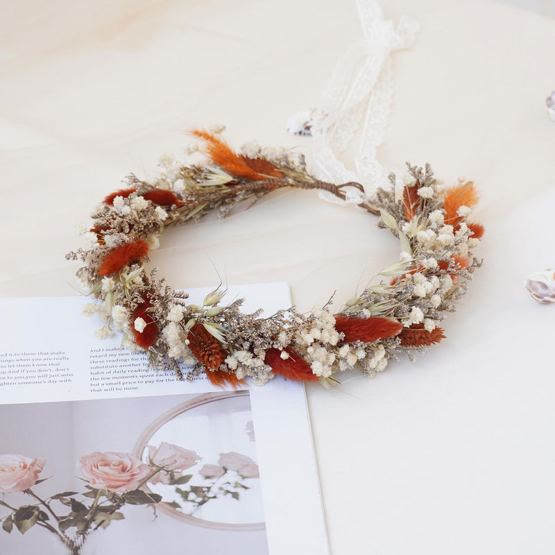 Gypsophila Crown, Dried Flower Crown