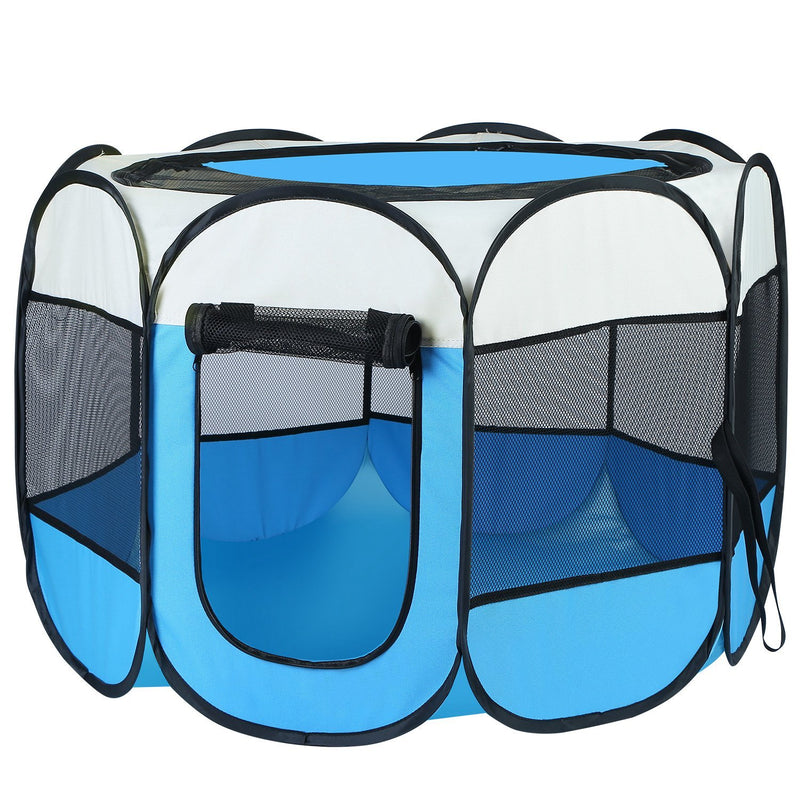 Pink-Blue Options -- 1Pc Portable Foldable Pet Tent Exercise