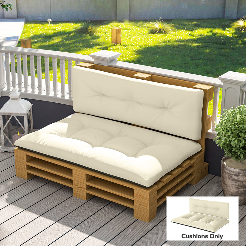 2 Seater Pallet Cushions Outdoor 3.9 Thick Replacement Cushions