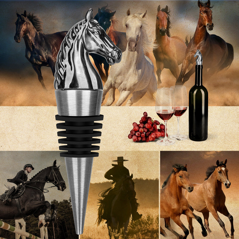 Luxury Horse Head Wine Bottle Stopper Animal-shaped Wine Stopper For Preserving Red Wine