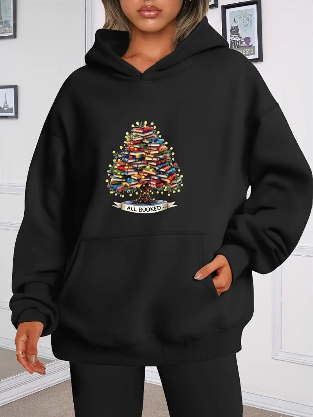 Men'S And Women'S Oversized Sweatshirt Christmas Tree Pattern Hoodie