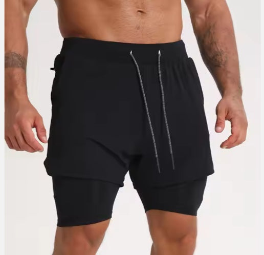Men Liner Running Fitness Shorts
