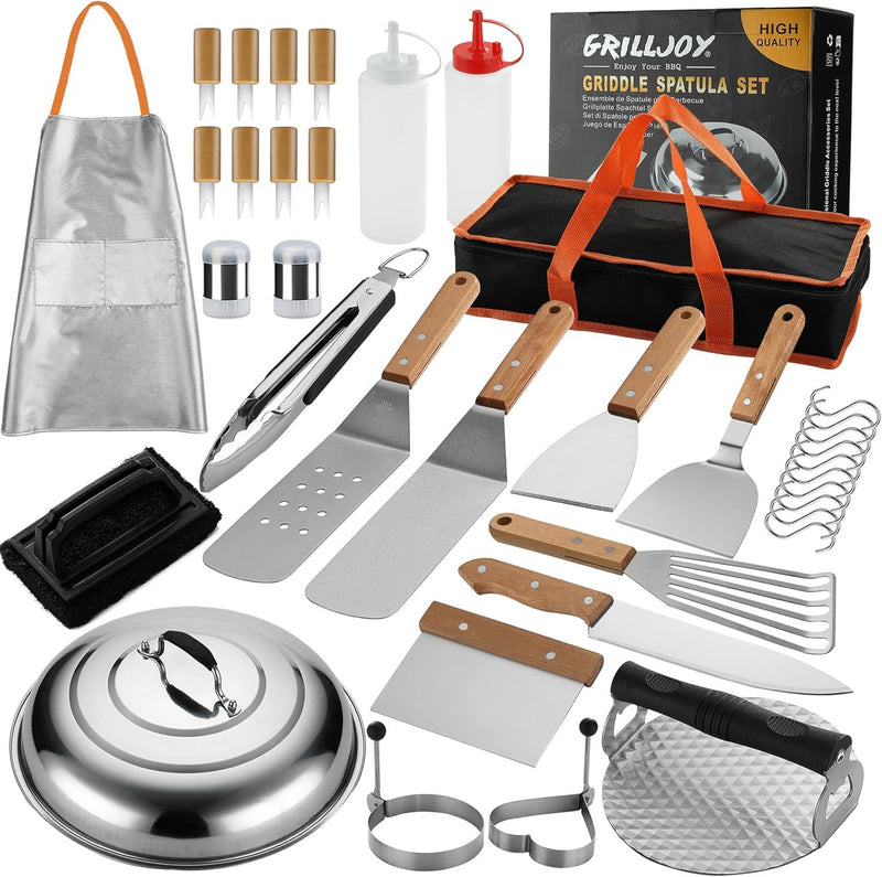 Grilljoy Griddle Accessories Set With Robust Plastic Handle
