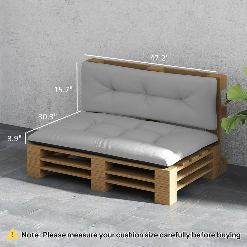 2 Seater Pallet Cushions Outdoor 3.9 Thick Replacement Cushions