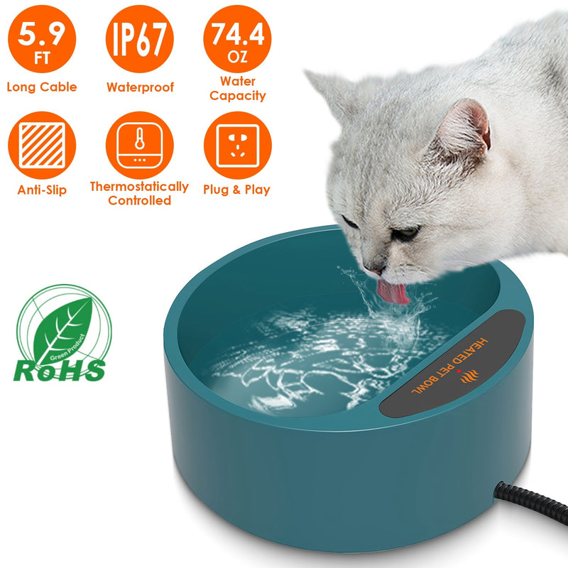 Heated Water Bowl For Dog Cat