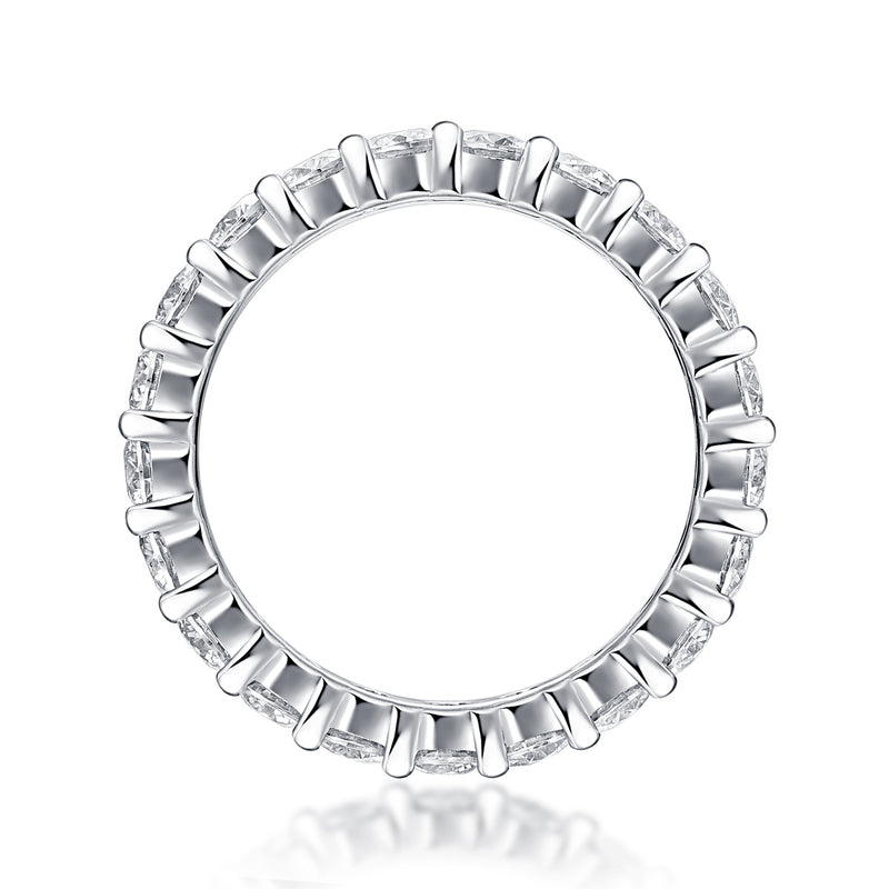 Luxury Fashion Diamond Ring, Row Diamond Ring, Moissanite Silver Ring, Jewelry