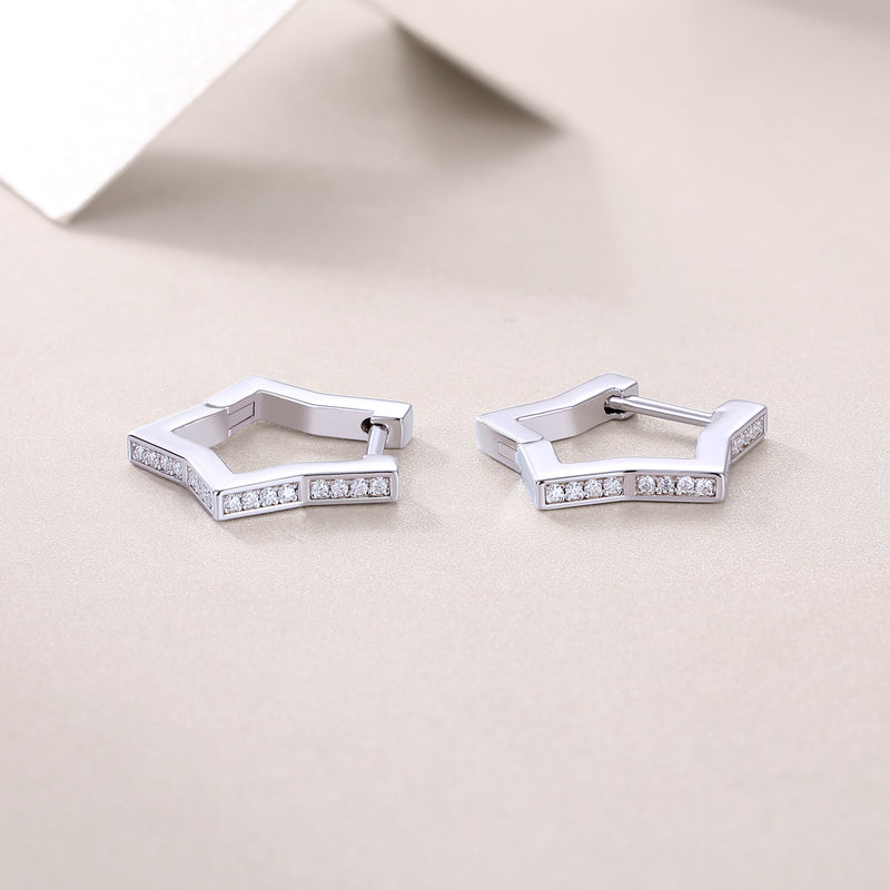 Galaxy Wandering Diamond Set Moissanite Silver Earrings Luxury Fashion Diamond Earrings Stud Earrings