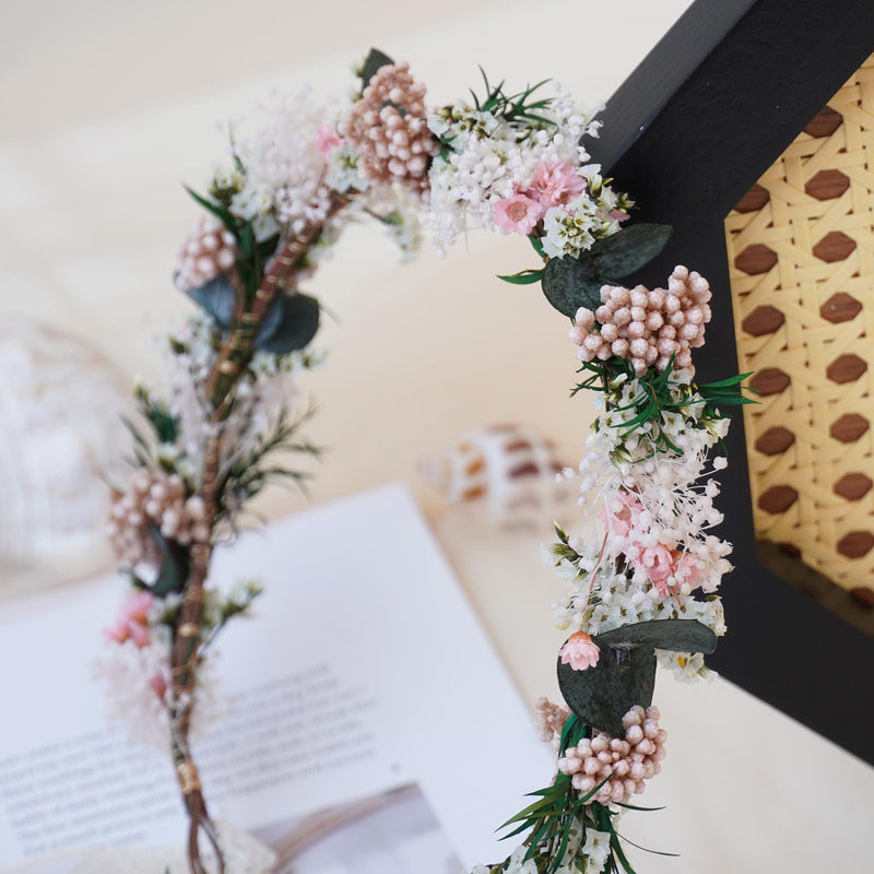 Gypsophila Crown, Dried Flower Crown,