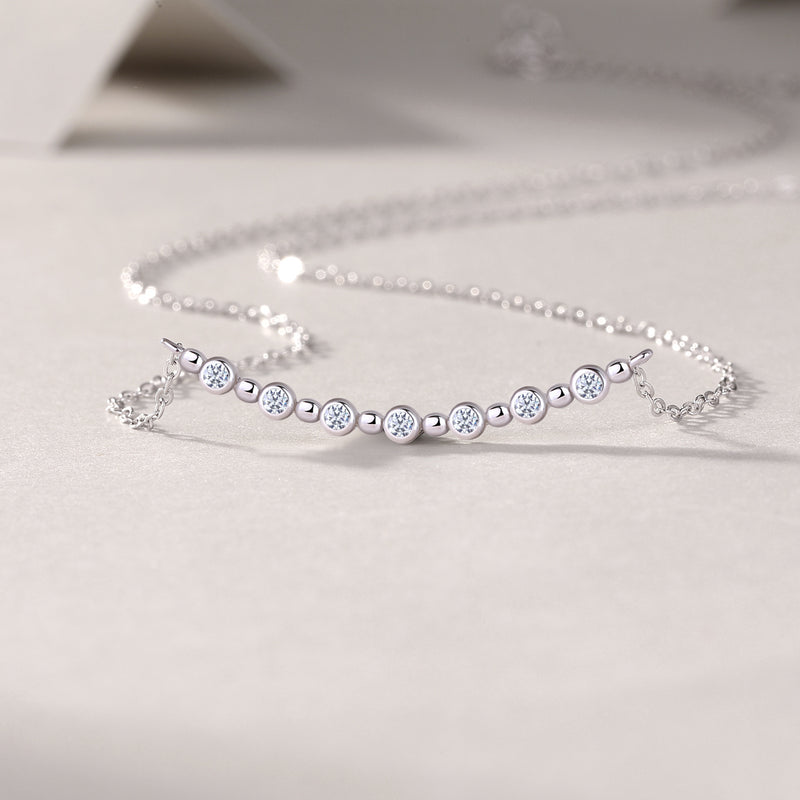 White Moon And Stars - A Fashionable And Luxurious Diamond Jewelry Pendant Set