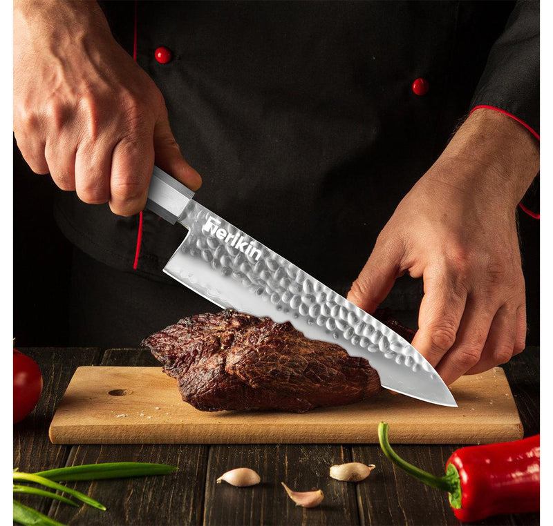 Japanese Chef Knife - 8 Inch Professional Chef's Knife Ultra Sharp Kitchen Knife Japanese 9-Layers VG-10 Clad