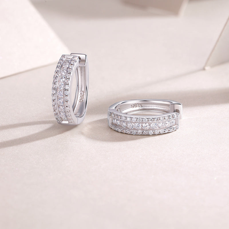 Splendid Night Luxury Fashion Diamond Earrings Stud Set