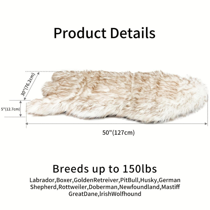 Luxury Faux Fur 5 Inches Thick Super Soft Memory Foam Dog Bed
