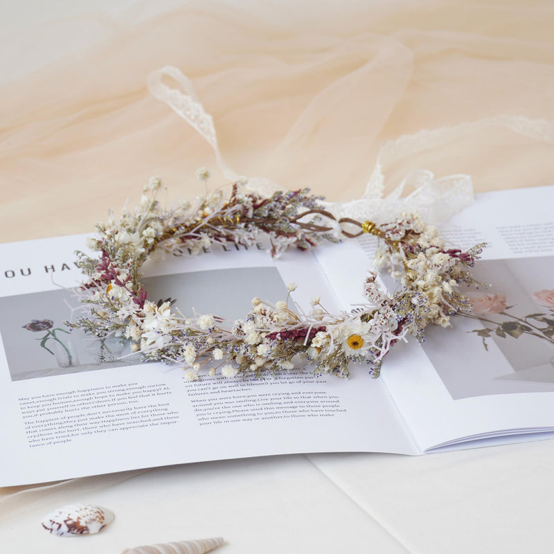 Gypsophila Crown, Dried Flower Crown