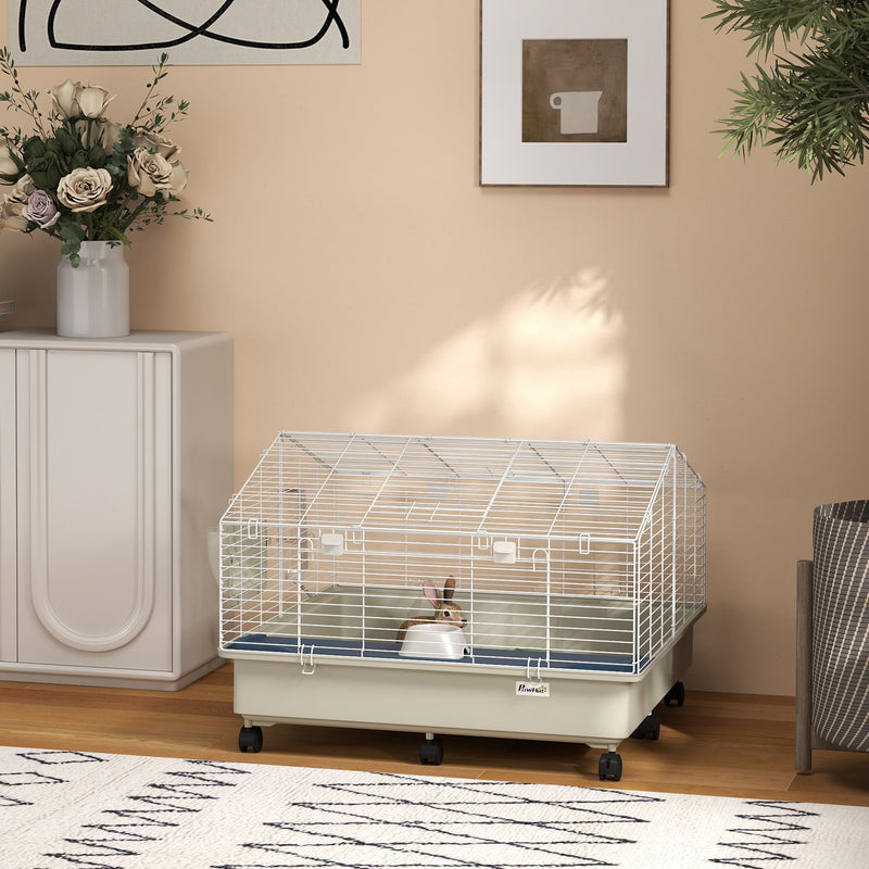 Rolling Small Animal Cage With Water Bottle