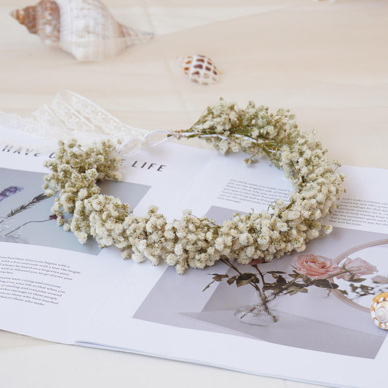 Gypsophila Crown, Dried Flower Crown
