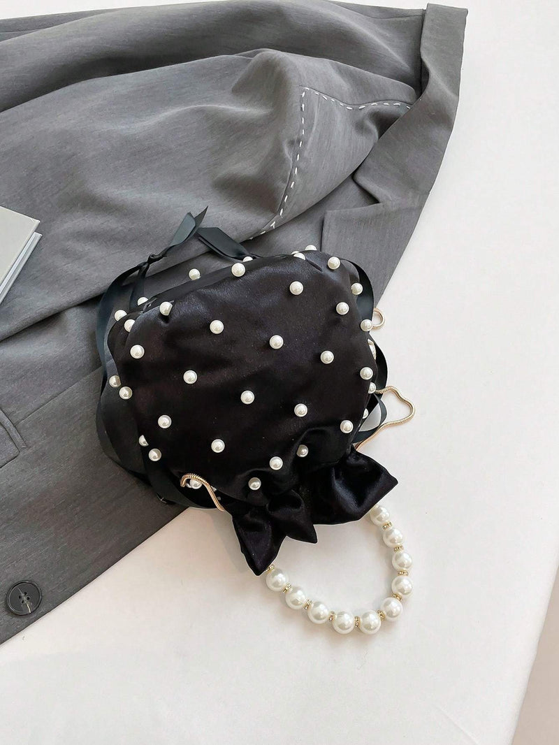 European And American  Pleated Silk Small Bag For Women