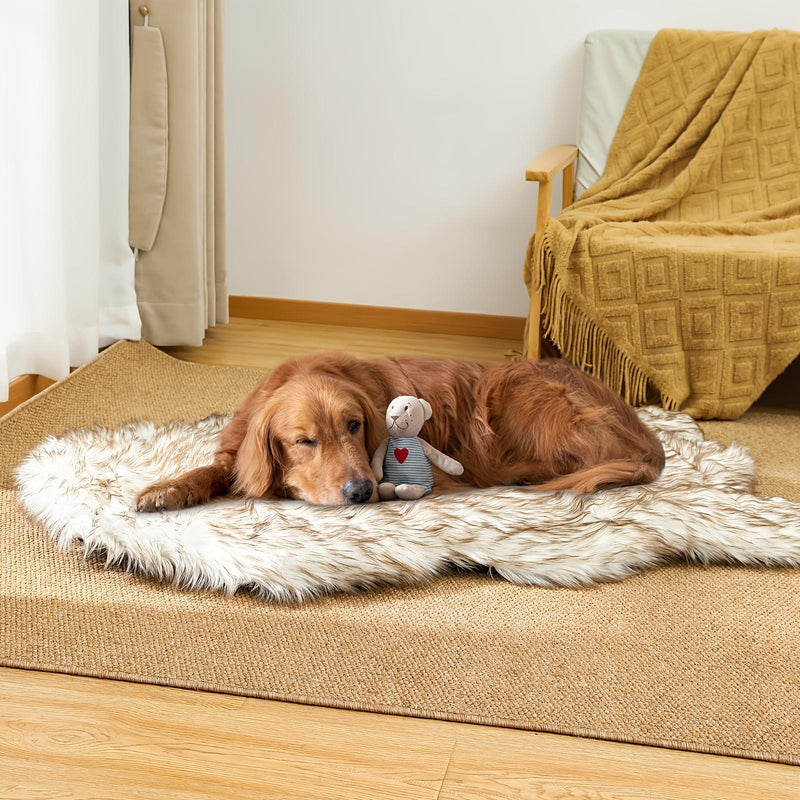 Luxury Faux Fur 5 Inches Thick Super Soft Memory Foam Dog Bed