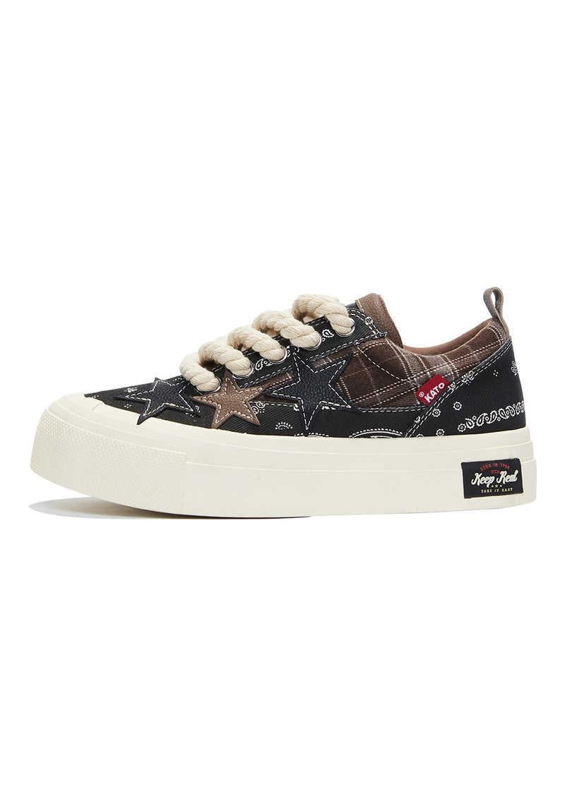 KAALIXTO--Star Canvas Shoes-Paisley - Unisex