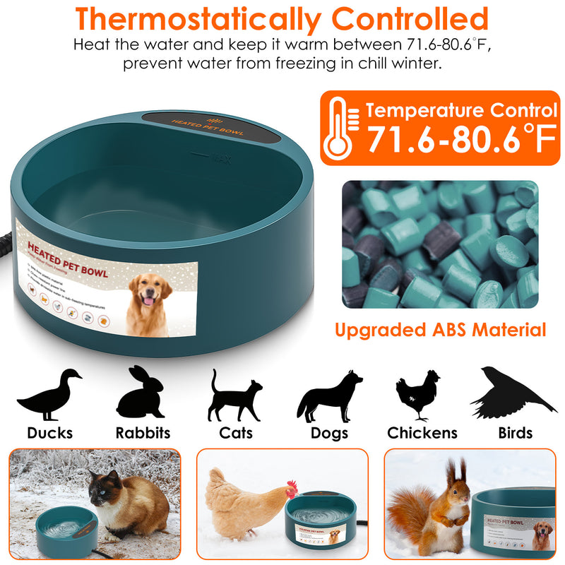Heated Water Bowl For Dog Cat
