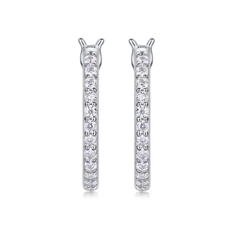 Streamer Diamond Set With Moissanite Silver Earrings Luxury Fashion Diamond Earrings Stud Earrings