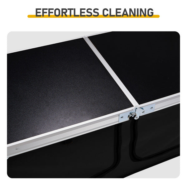 4ft 47cm Wide Black Outdoor Folding Table