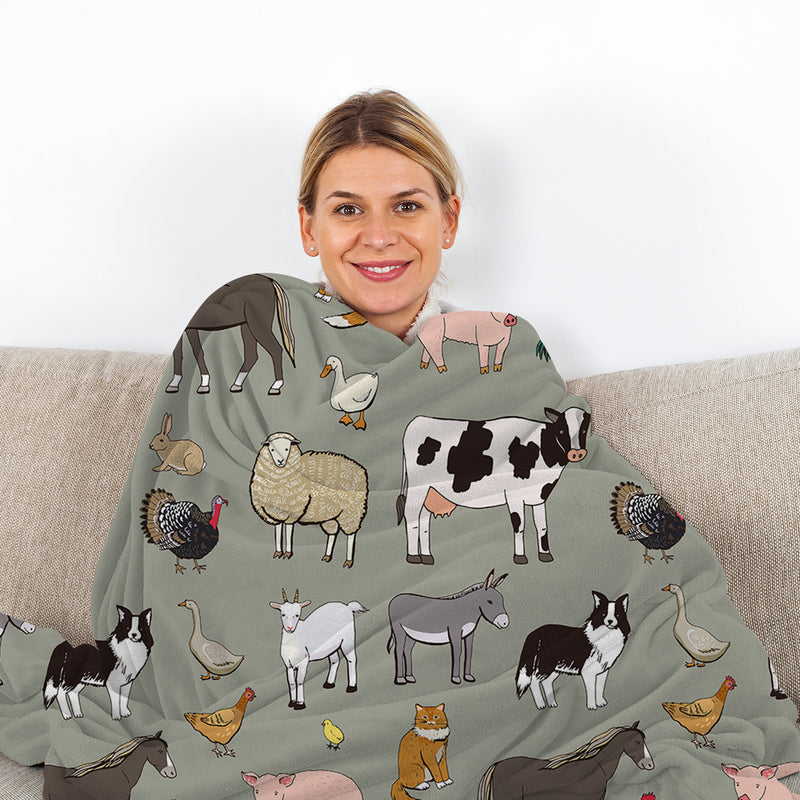 Various Animals Blanket Soft Pig Horse Durable Comfortable Blanket