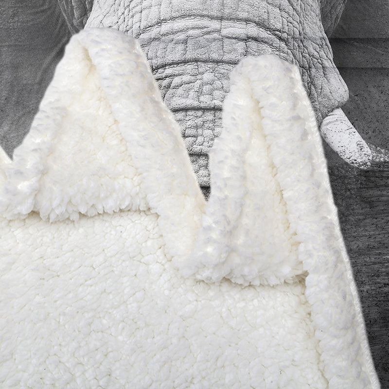 3D Elephant Printed Sherpa Fleece Blanket